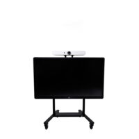 ergoxs-slimline-compact-mobile-dubbelzuils-mobiele-lift-vooraanzicht-cm222b-laag-soundbar-mount-boven