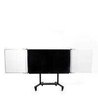 ergoxs-slimline-compact-wall-dubbelzuilse-wandvloerlift-vooraanzicht-cw2232b-laag-whiteboard-frame-touch-wbf65-wbf75-wbf86