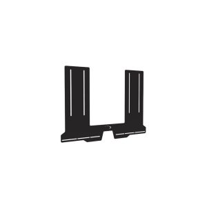 zwarte constructie om een soundbar te bevestigen